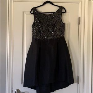 Monique Lhuillier Sequined Black Dress